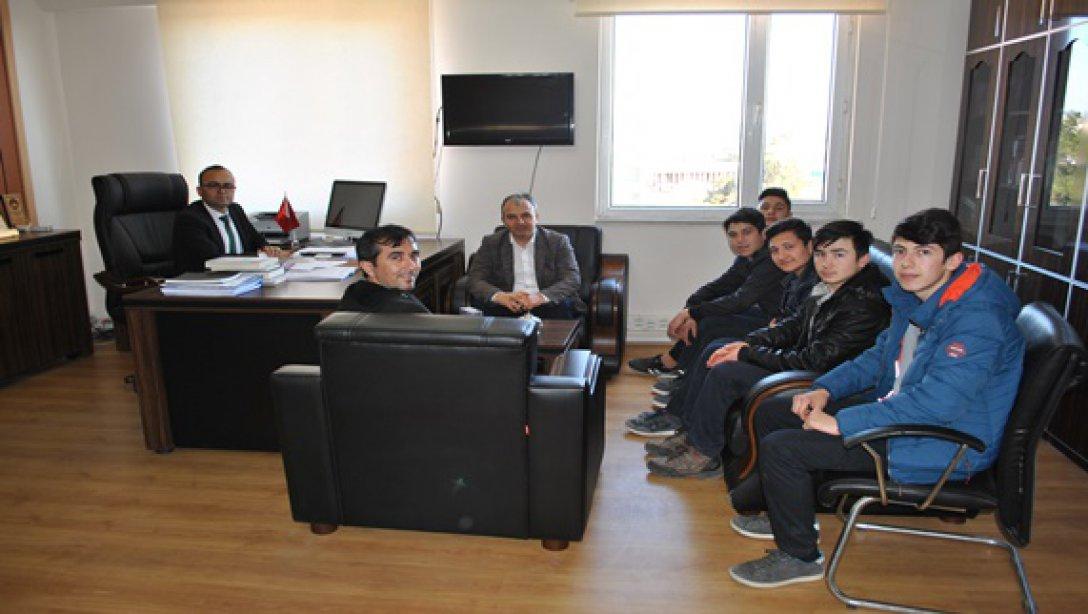 Ahi Evran Mesleki  Teknik Anadolu Lisesi Öğrencileri  Proje Dönüşü İlçe Milli Eğitim Müdürlüğüne Ziyarette Bulundu.